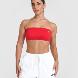 Unified Micro Bandeau Bralette Muscle Mommy Red