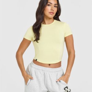 Mellow™ Soft Mid Short Sleeve T-Shirt Pastel Yellow