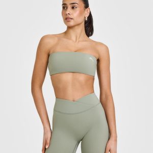Unified Micro Bandeau Bralette Soft Sage Green
