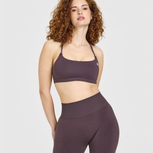 Everyday Cross Over Bralette Dark Umber Brown