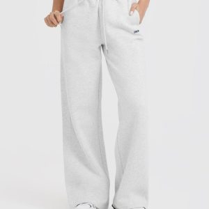 Foundations Straight Leg Joggers Light Grey Marl