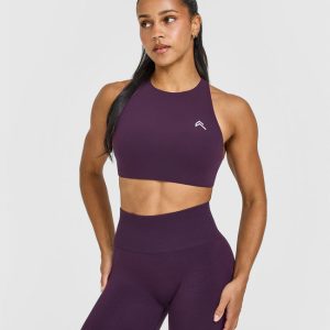 EasyLift™ High Neck Sports Bra Blackberry Purple