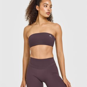 Unified Micro Bandeau Bralette Dark Umber Brown