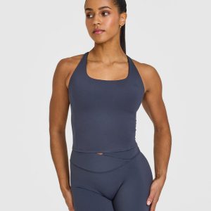 Timeless Square Neck Mid Vest True Blue