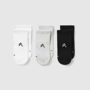 Trainer Liner Socks 3 Pack Grey/White/Black